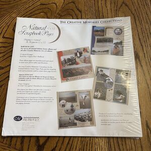 Creative Moments 12x12 Natural Scrapbook Refill Pages RCM-12NT 15 sheets Old